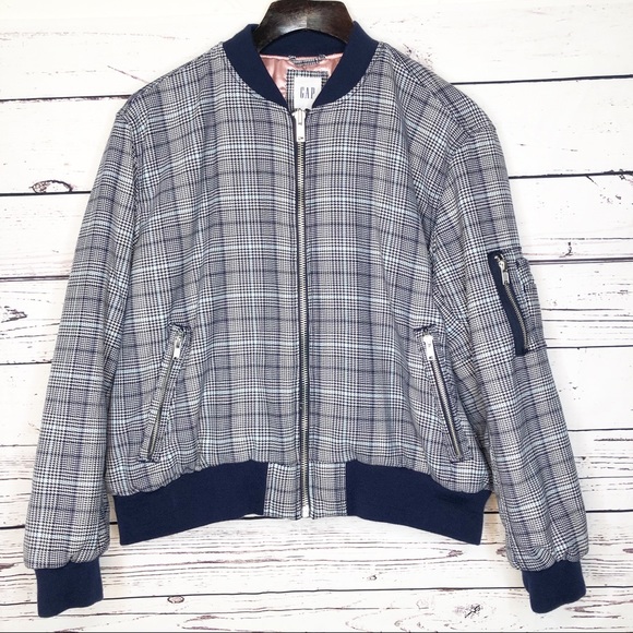 Gap plaid bomber jacket - Picture 1 of 13